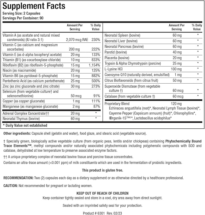 Biotics Research Bio Immunozyme Forte Multivitamin, 180 Caps