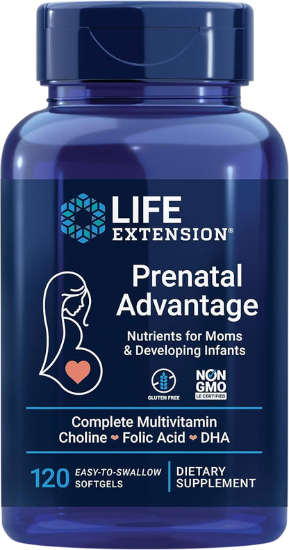 Life Extension Prenatal Advantage Supplement – -120 Softgels