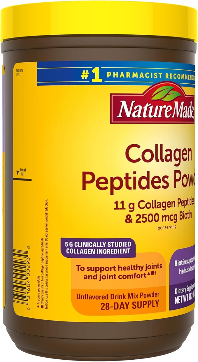 Nature Made Collagen Peptides Powder Type 1 and 3, Joint 11.2 oz, 28 Day