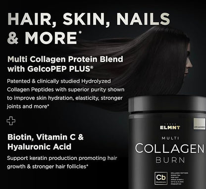 ELMNT Super Collagen Powder for Women KSM-66, Biotin