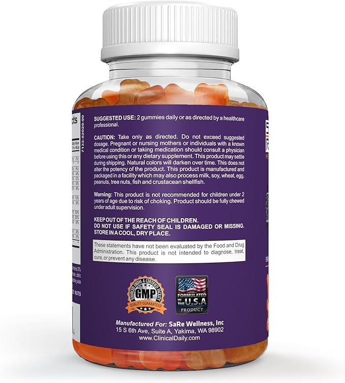 Complete Kids Multivitamin Daily Gummy Supplement E,D,B6,B12, Folate, 90 Gluten