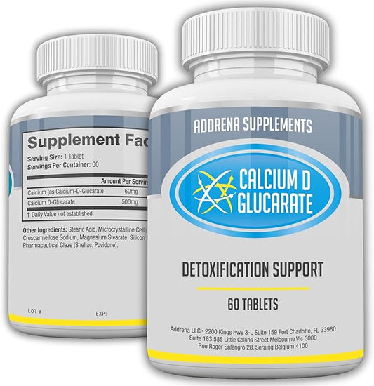 Calcium D-Glucarate 500mg- CDG for Liver 60 Tablets