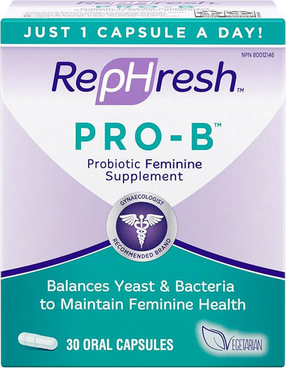 Rephresh Pro-B Probiotic Supplement for Women, 30 Oral