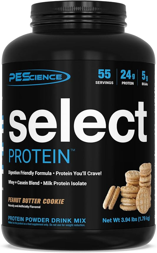PEScience Select Low Carb Protein Powder, Peanut Butter Cookie, 55 Serving, Keto Friendly and Gluten Free