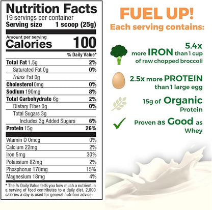 | Vanilla Rice Powder 15g Plant 2.8G BCAA, (16.4 Ounce 1))
