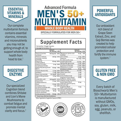 Once Daily Multivitamin for Men 50 D3, E 60 Count