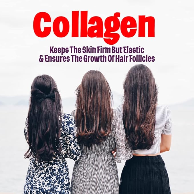 70 Hair Gummies Biotin 6000mcg Collagen 400mcg Vitamin