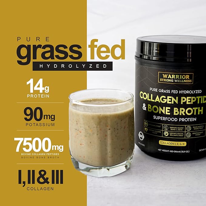 Premium Collagen Peptides Bone Broth: Grass