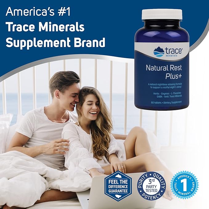 Trace Minerals | Natural Rest Plus 60 Tablets, 30 Servings