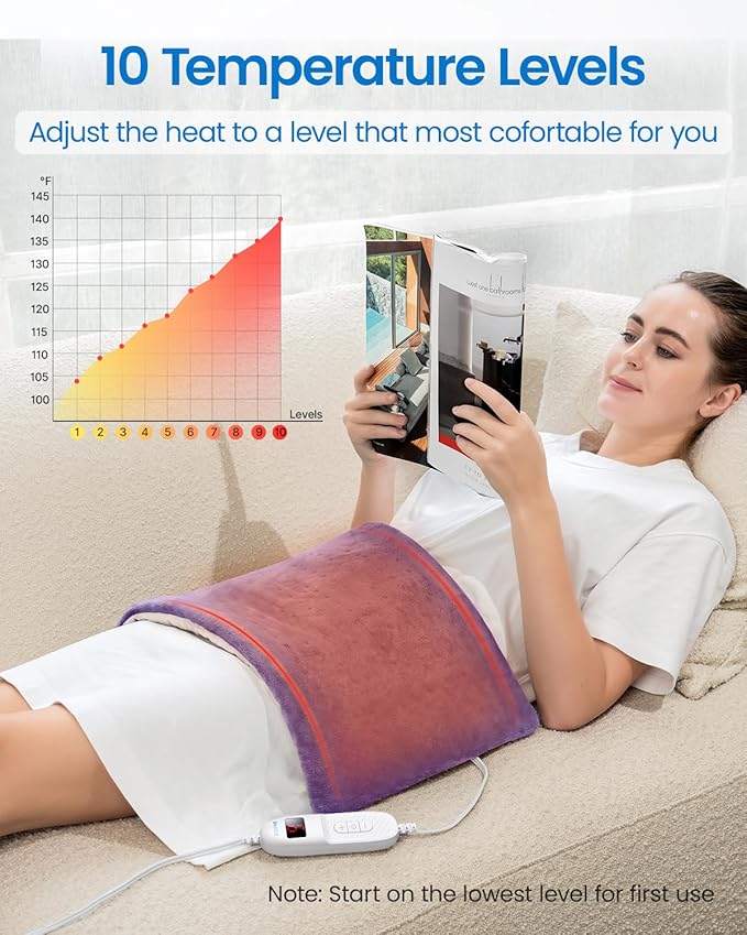 RENPHO XL Electric Heating Pads, King 12" x 24" Violet