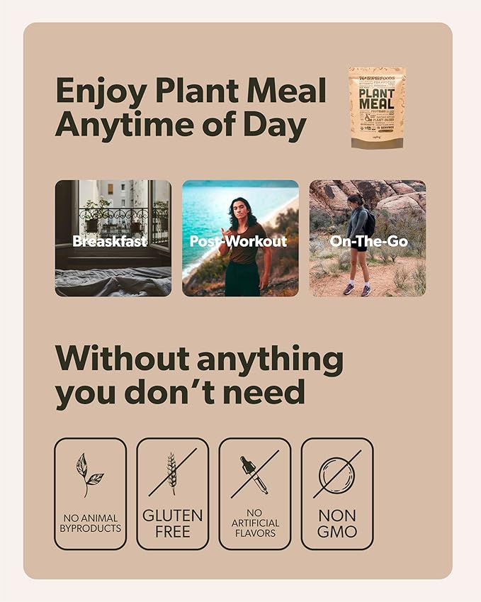 Plant Meal Replacement Shake 25g of 76+ Organic 15 Servings