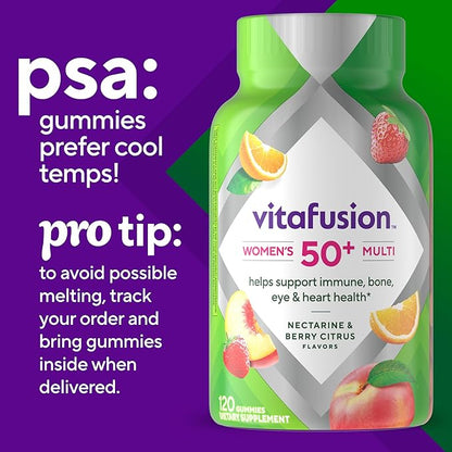 Vitafusion Women's 50+ Daily Multivitamin, Gummy Vitamins, 120 Ct