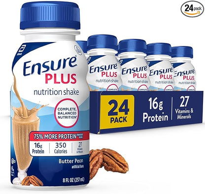 Ensure Plus Butter Pecan Nutrition Shake, 24 Pack