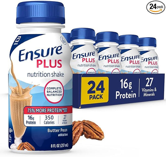 Ensure Plus Butter Pecan Nutrition Shake, 24 Pack