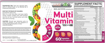 LIVEGOOD™ Women's Bio-Active Complete Multivitamin B12, C, 60 Capsules