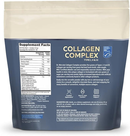 Dr. Mercola Collagen Complex Powder, Chocolate 30 Servings,