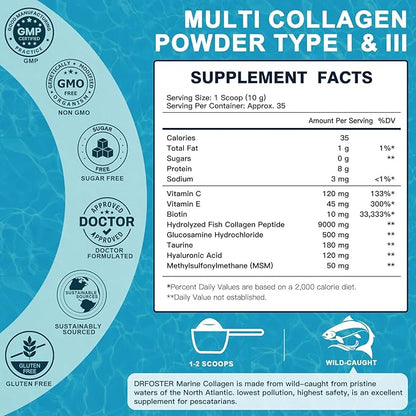 Marine Collagen Peptides Powder for Joint 35 Servings