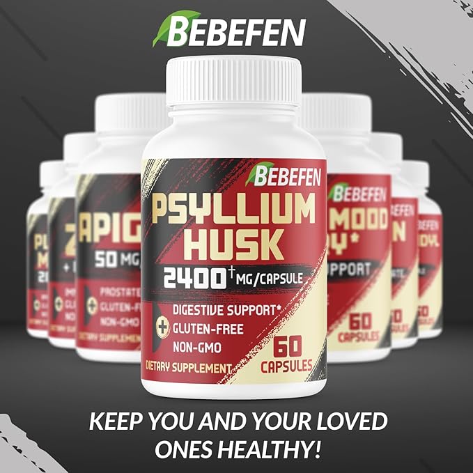 BEBEFEN Psyllium Husk Capsules 2400mg 2 Month