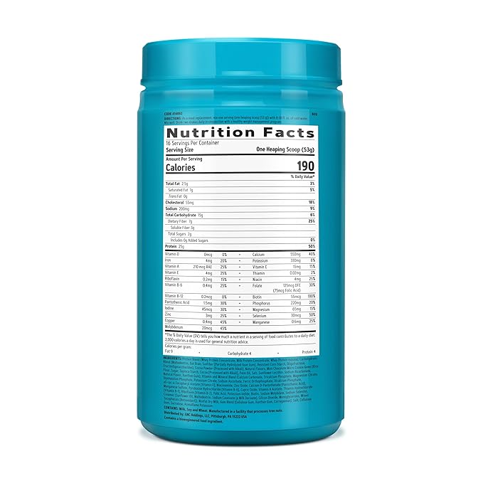 GNC Total Lean Shake 25 Protein Powder | 25g | Meal Replacement Shake | Chocolate Mint | 16 Servings