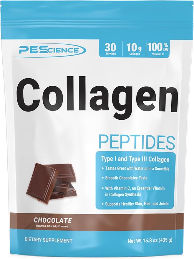 PEScience Collagen Peptides Powder, Hydrolyzed Collagen 30 Servings,