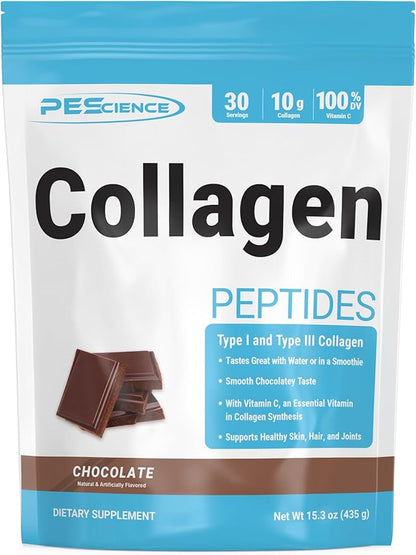 PEScience Collagen Peptides Powder, Hydrolyzed Collagen 30 Servings,