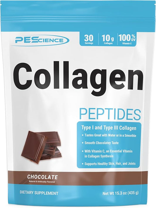 PEScience Collagen Peptides Powder, Hydrolyzed Collagen 30 Servings,