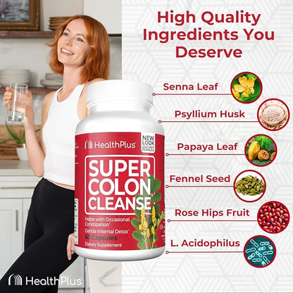 Health Plus Super Colon Cleanse 10 60 Capsules