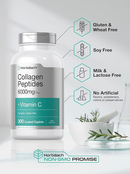 Horbäach Collagen Peptides 6000mg 300 Caplet
