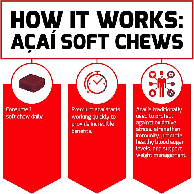Force Factor Acai Soft Chews Immune Support and Smarter Greens Superfood Chews Digestion Support Bundle, 30 and 60 Count