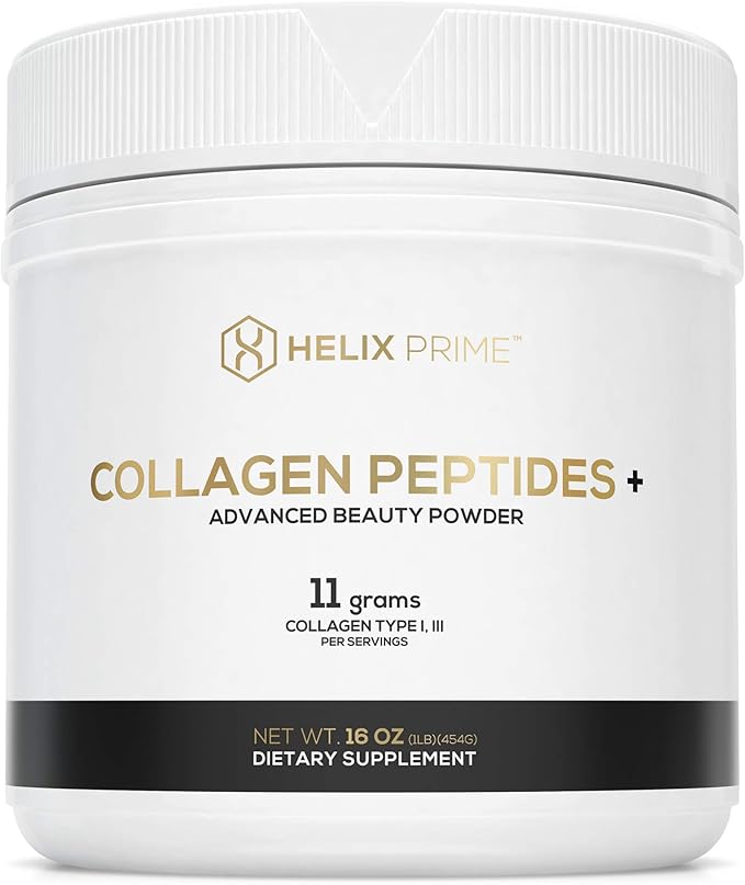 Collagen Peptides Powder Unflavored 1LB Jar 16OZ Grass 18 Amino