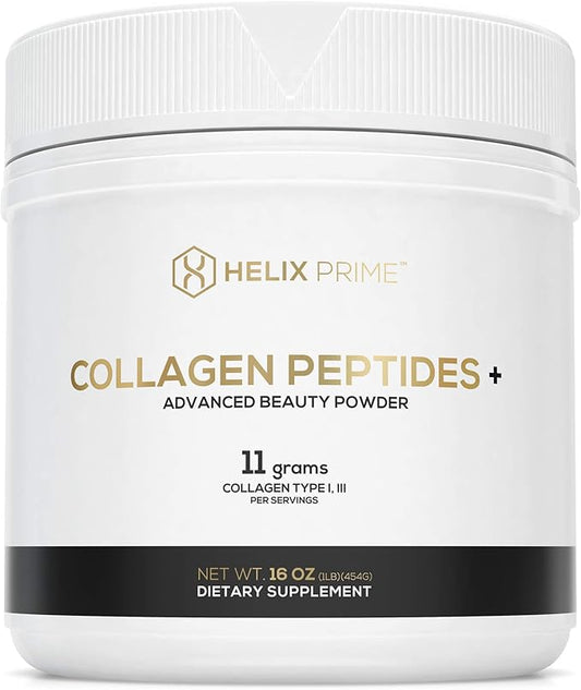 Collagen Peptides Powder Unflavored 1LB Jar 16OZ Grass 18 Amino