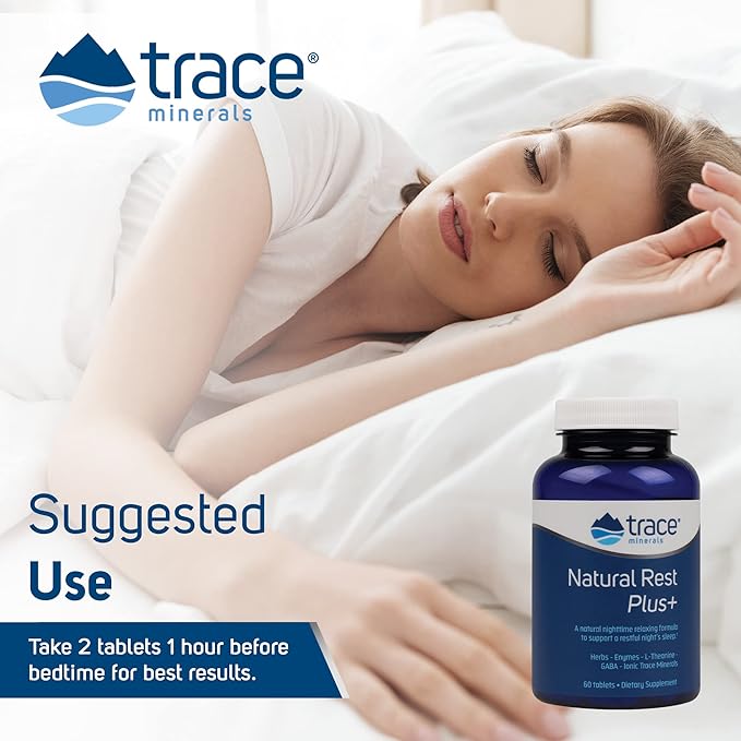 Trace Minerals | Natural Rest Plus 60 Tablets, 30 Servings