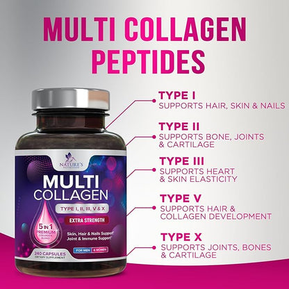Collagen Peptides for Women & Men, 240 Capsules