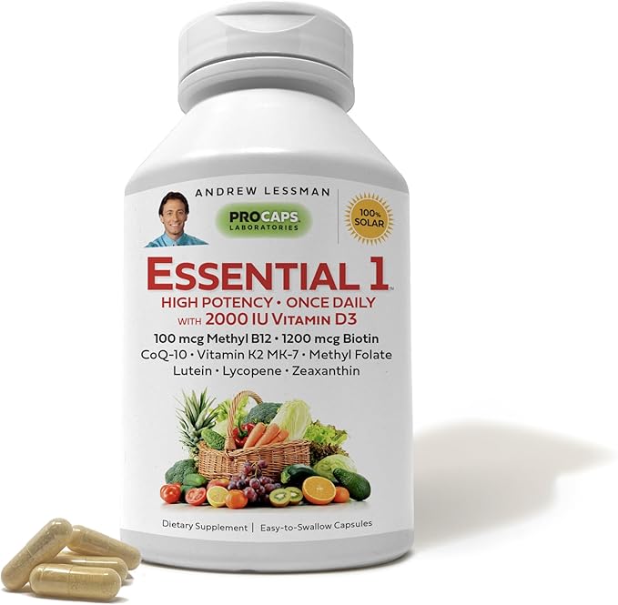 ANDREW LESSMAN Essential-1 Multivitamin 2000 IU D3 360 360 Small 100 mcg B12. CoQ10 CoQ10 Lutein
