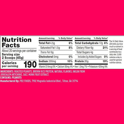 PB2 Performance Peanut Protein Powder [2 lb/32 lb/32 oz 20g of