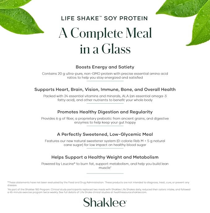 Shaklee Life Shake™ Soy Protein French Vanilla 20g Protein, 6g Fiber, 24 Vitamins 14 Servings