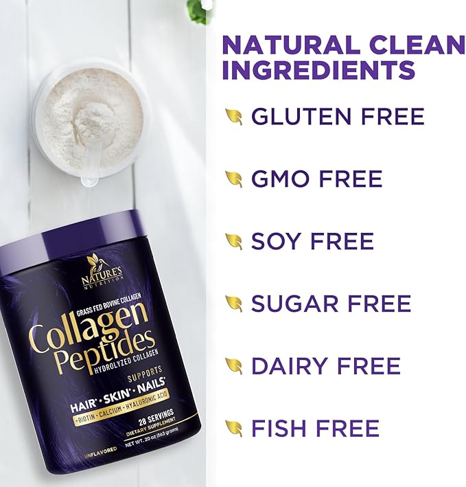Collagen Peptides Powder 20g With Hyaluronic 28 Servings