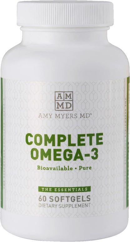 Dr. Amy Myers Complete Omega-3 Softgel 1000mg of 170% More 60 Capsules, 2 Month