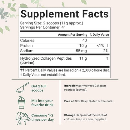 Micro Ingredients Collagen Peptides Powder, 1lb
