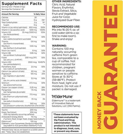 Pureboost Immune Clean Energy Drink Mix: 1200 mg 28 Vitamins, 30 Count)