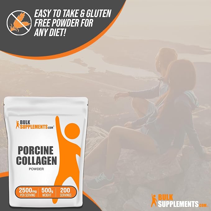 BulkSupplements.com Porcine Collagen Powder 2500mg per 500g (1.1 (1.1 lbs)