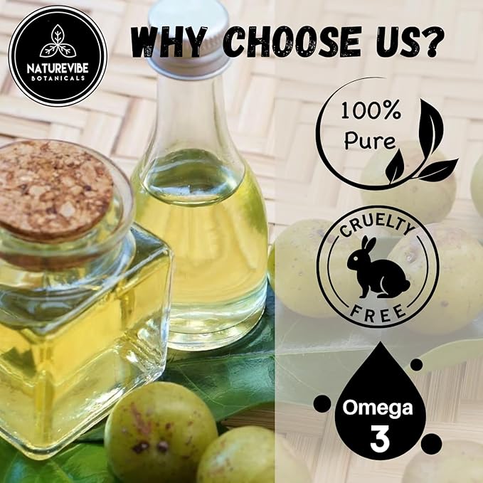 Naturevibe Botanicals Amla Oil 32 Ounces 100% Pure