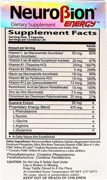 Neurobion, Energy Amino Acids, 60 Count 3)