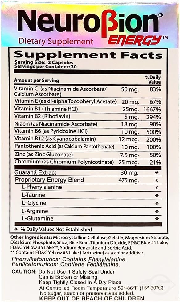 Neurobion, Energy Amino Acids, 60 Count 3)