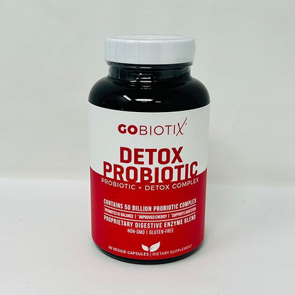 GOBIOTIX Probiotic Supplement with Digestive Enzymes 50 Billion 60 Capsules