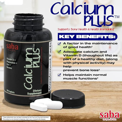 Saba Calcium Plus 90 Caplets