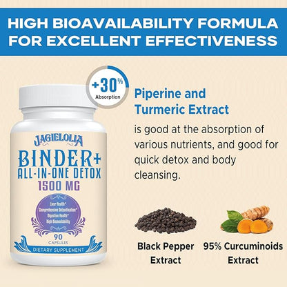 All-In-One Detox Binder Supplement 1500 MG 540 Vegan