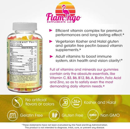 Multivitamin Gummies | Vegan Friendly, Kosher 3 Natural B3, B12, B12, Biotin, 100 Gummies