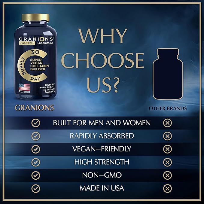 Vegan Collagen Supplements for Women and Men 30 Collagen