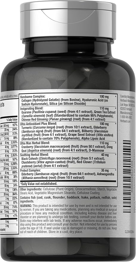 Horbäach Men's Multivitamin 50 Plus 60 Caplets